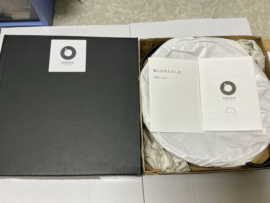 (新品未使用)OIGEN 南部鉄器 クックトップ 丸浅型 24cm 及源