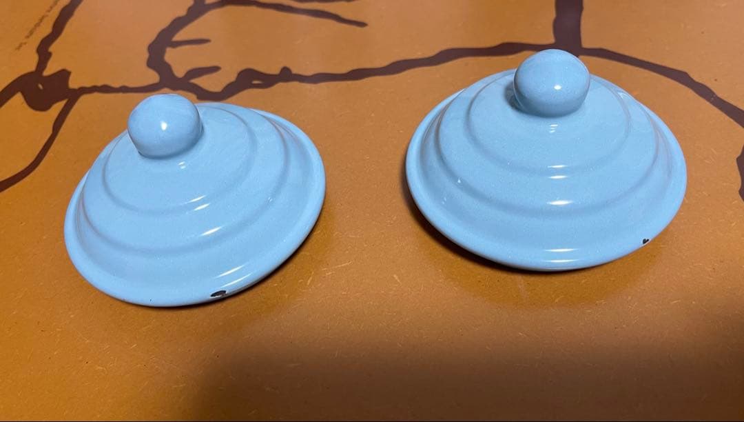 値下げしました⭐︎ホーロー　水色キャニスター缶　4点セット