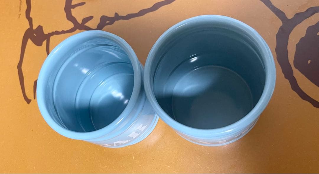 値下げしました⭐︎ホーロー　水色キャニスター缶　4点セット