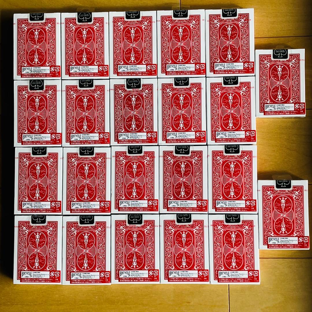 ノリ　トランプ22個　ポーカーサイズ　赤　バイスクル　大量