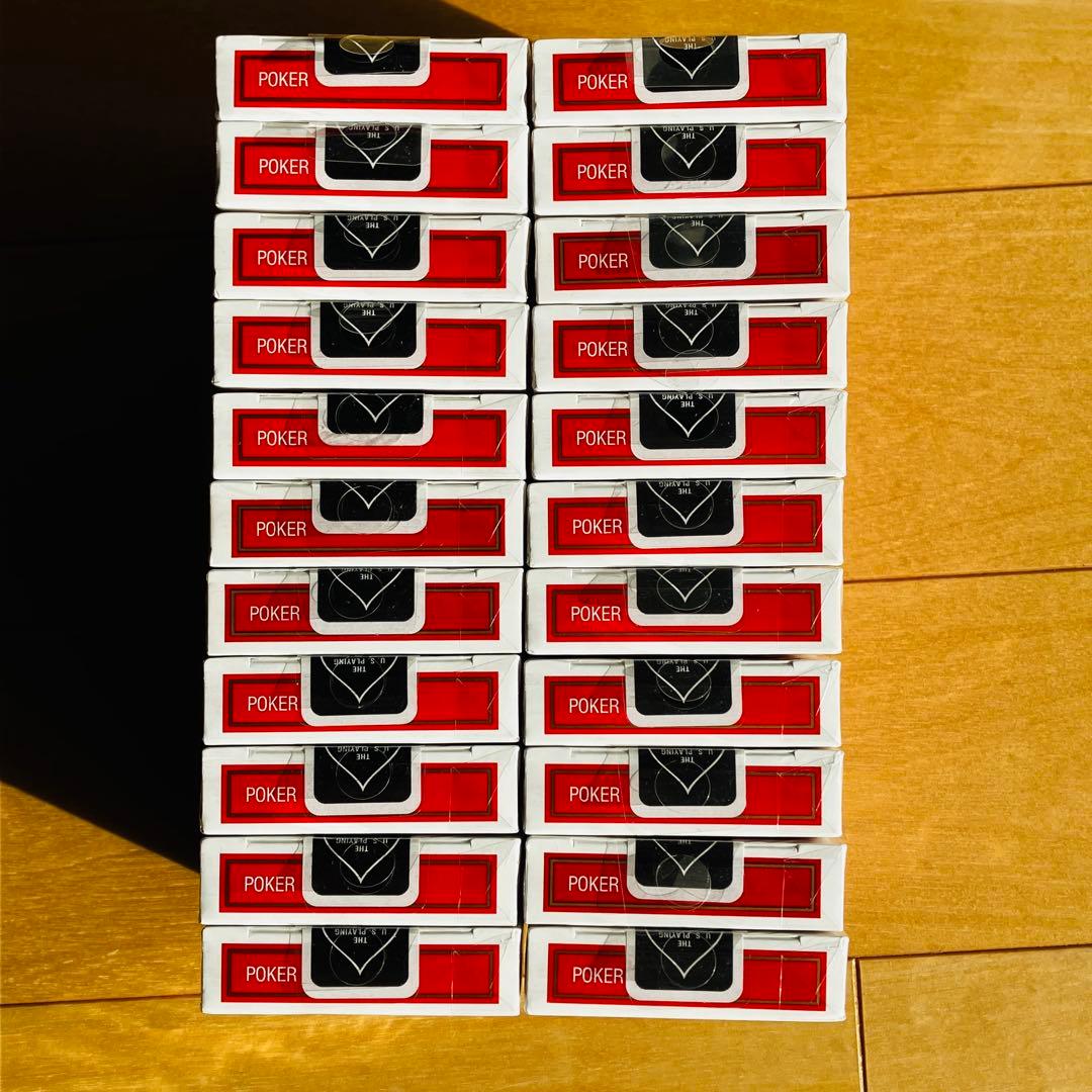 ノリ　トランプ22個　ポーカーサイズ　赤　バイスクル　大量