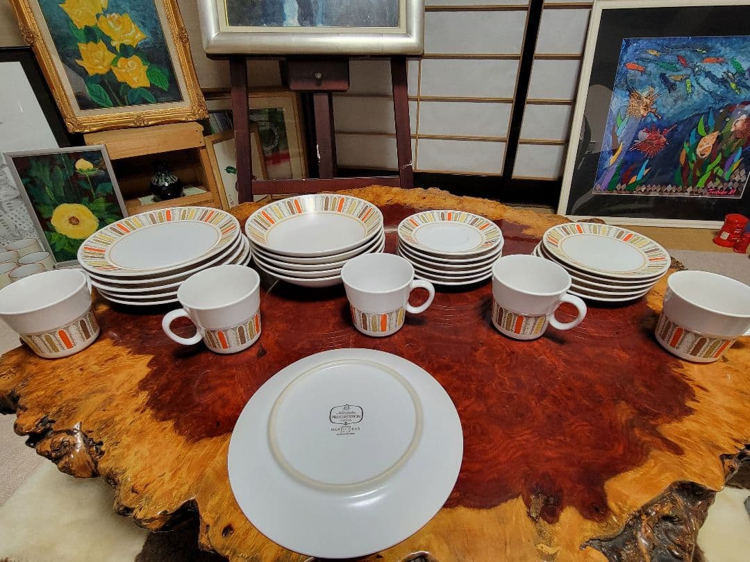 Noritake 5客セット カップ＆ソーサー プレート揃い 昭和レトロ