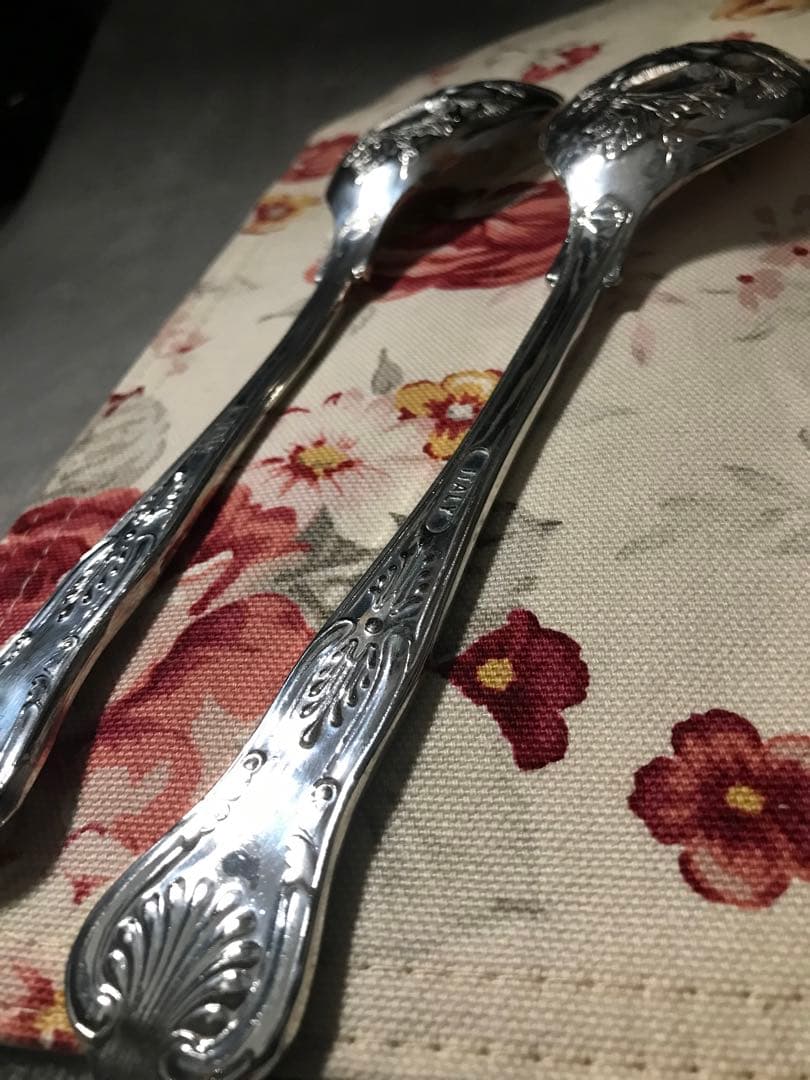イタリア製銀無垢メディチ家御用達　貴族の為のカスタム　サービングカトラリー2本