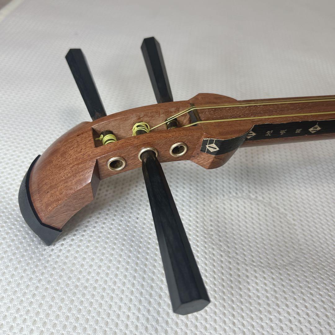 地唄　三味線　太棹　破れあり　ハードケース付　　ジャンク　3分割