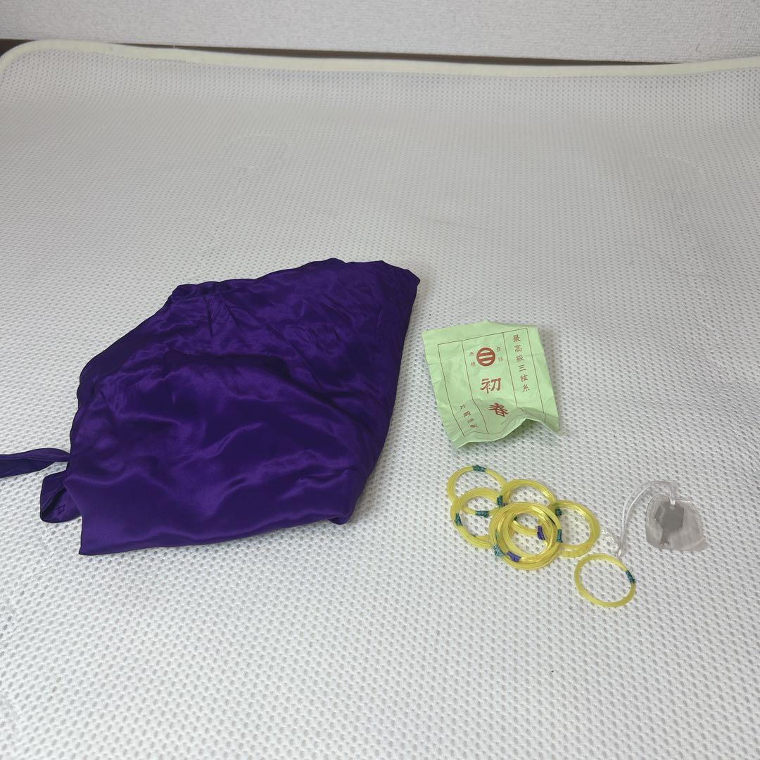 地唄　三味線　太棹　破れあり　ハードケース付　　ジャンク　3分割