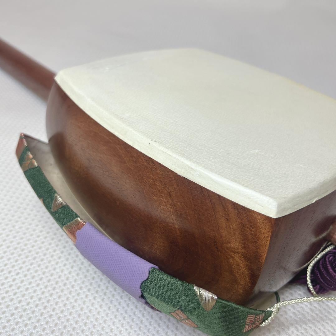 地唄　三味線　太棹　破れあり　ハードケース付　　ジャンク　3分割