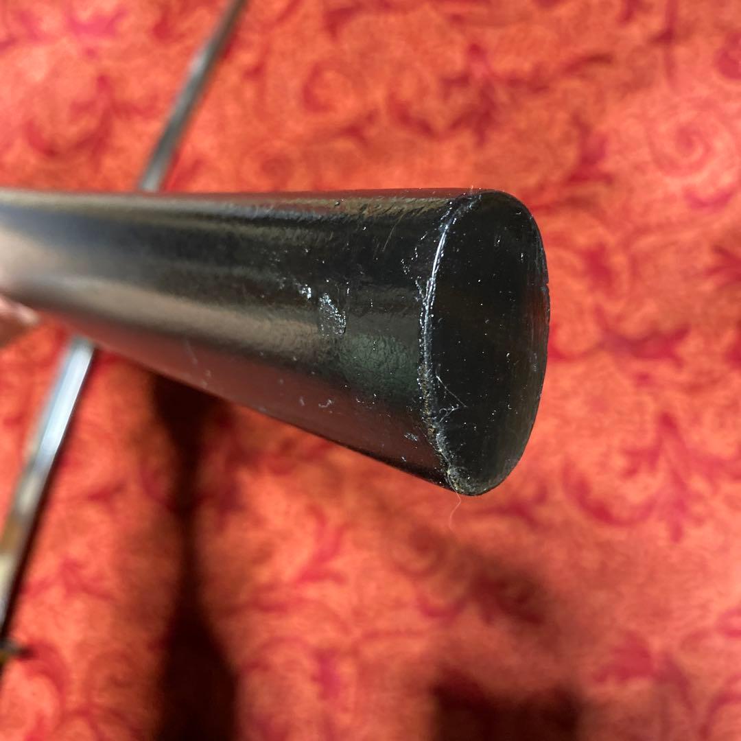 模造刀 黒柄 雲龍楕円鍔 黒鞘 直刃文