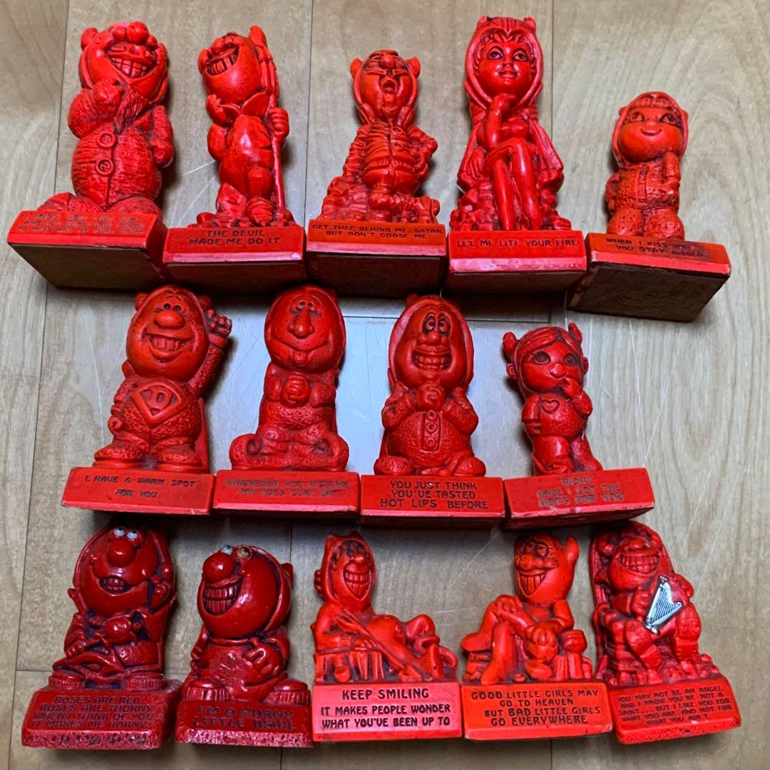 レッドデビル10 レア女の子　1970s ビンテージ　メッセージドール　ピース