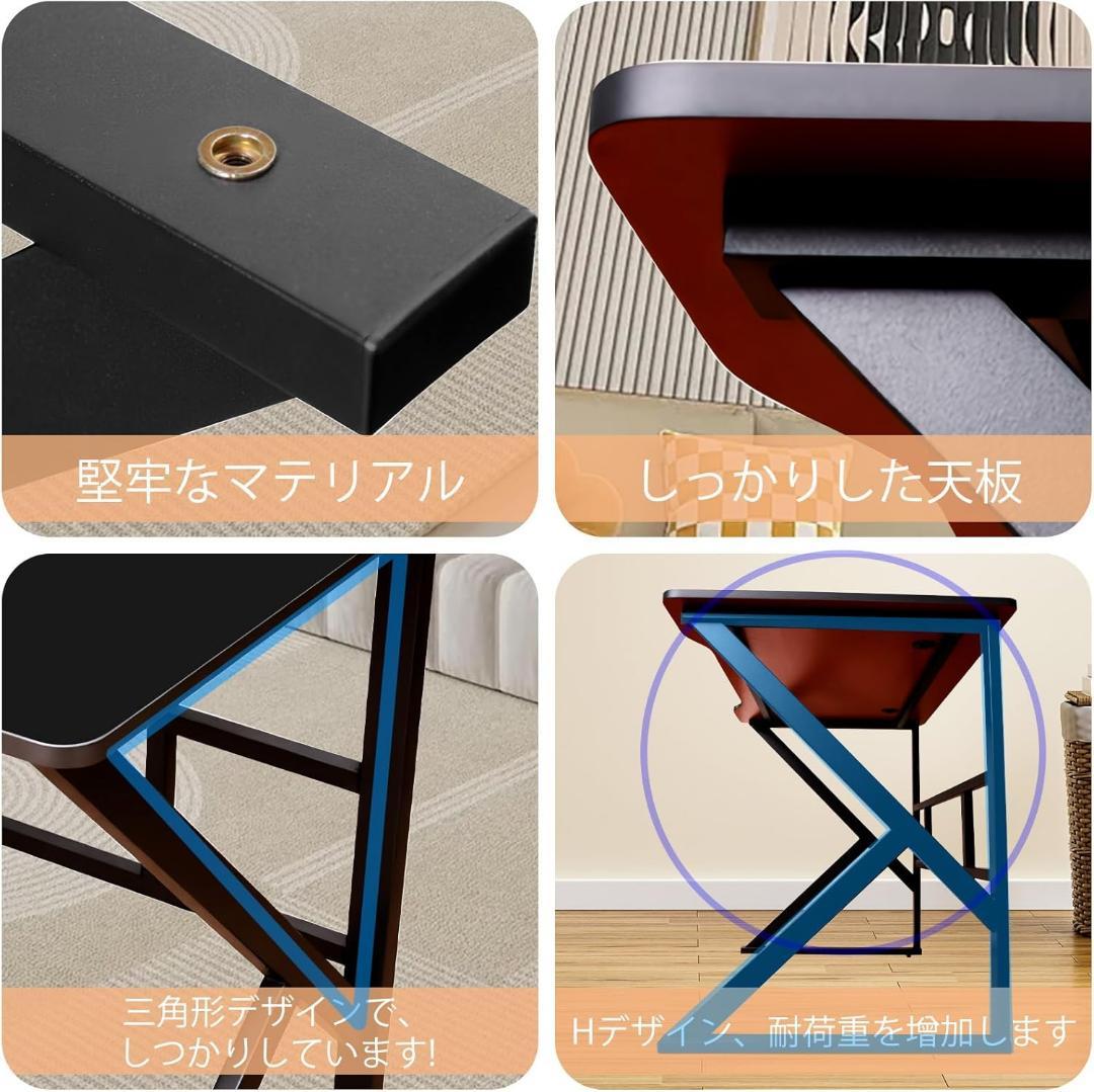 ゲーミングデスク パソコンデスク K字 机 pcデスク 配線穴付き 勉強机