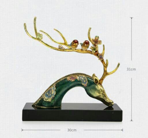 エナメルの置物シカの装飾品