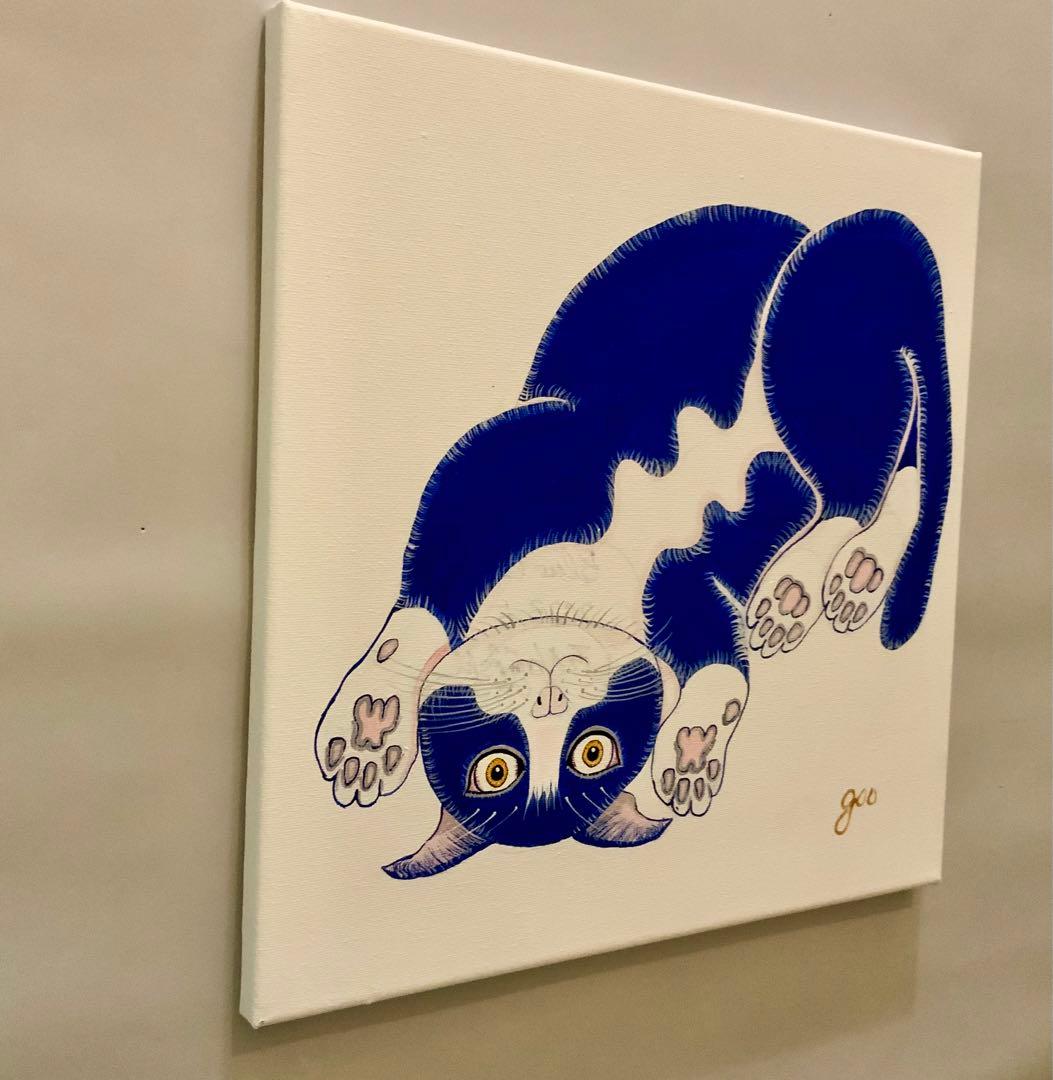 各種公募展入選作家による現代アート作品　『ブルーキャット　NO.9 』