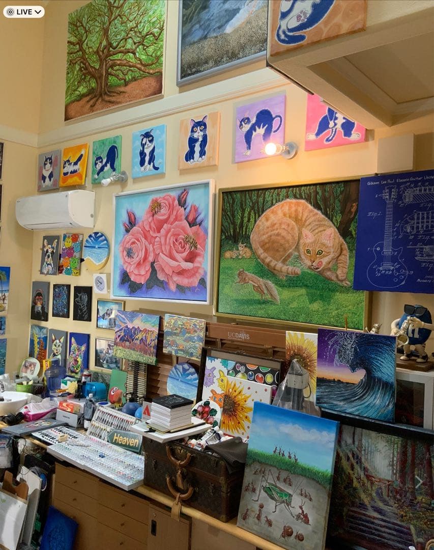 各種公募展入選作家による現代アート作品　『ブルーキャット　NO.9 』