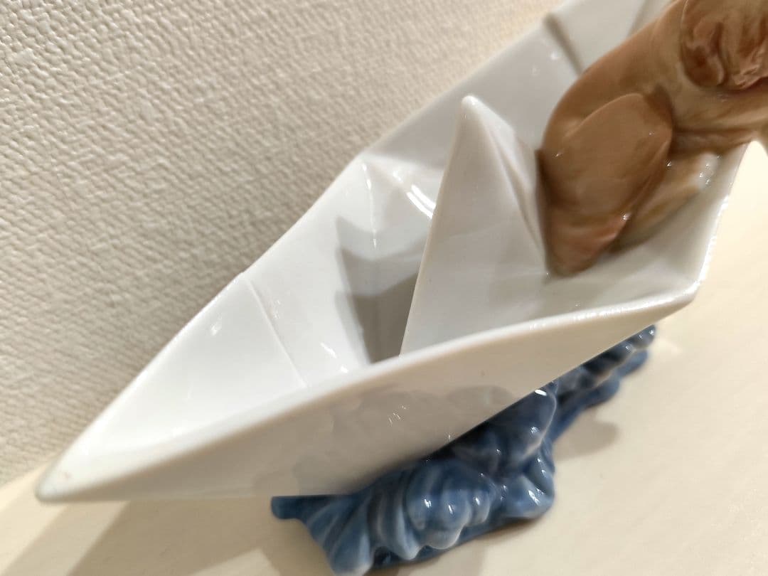 美品　LLADRO　リヤドロ　お舟に乗って　置物　インテリア