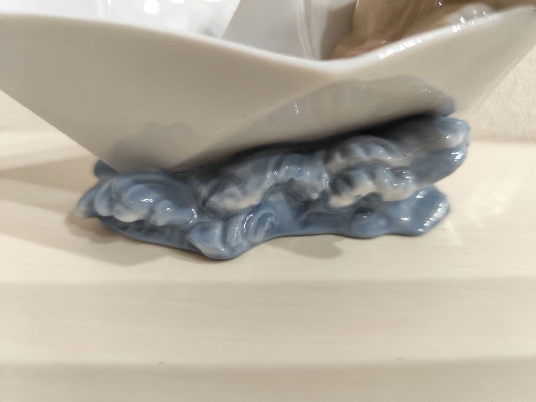 美品　LLADRO　リヤドロ　お舟に乗って　置物　インテリア