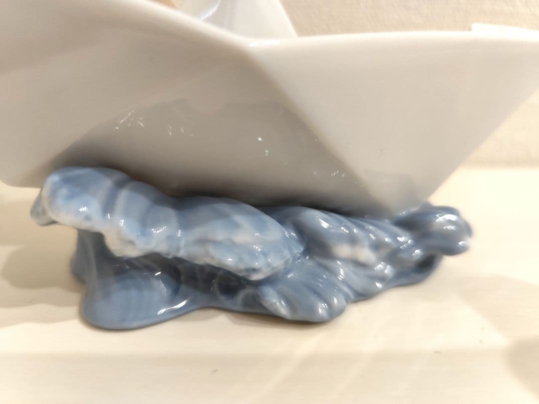 美品　LLADRO　リヤドロ　お舟に乗って　置物　インテリア