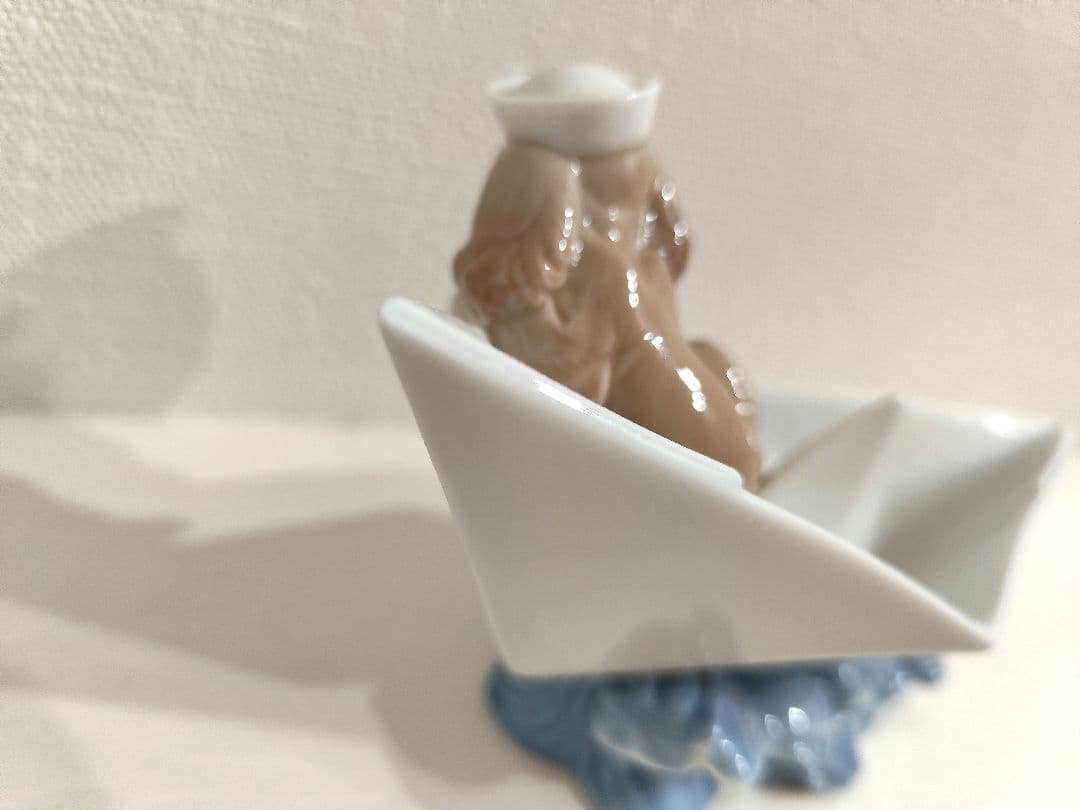 美品　LLADRO　リヤドロ　お舟に乗って　置物　インテリア