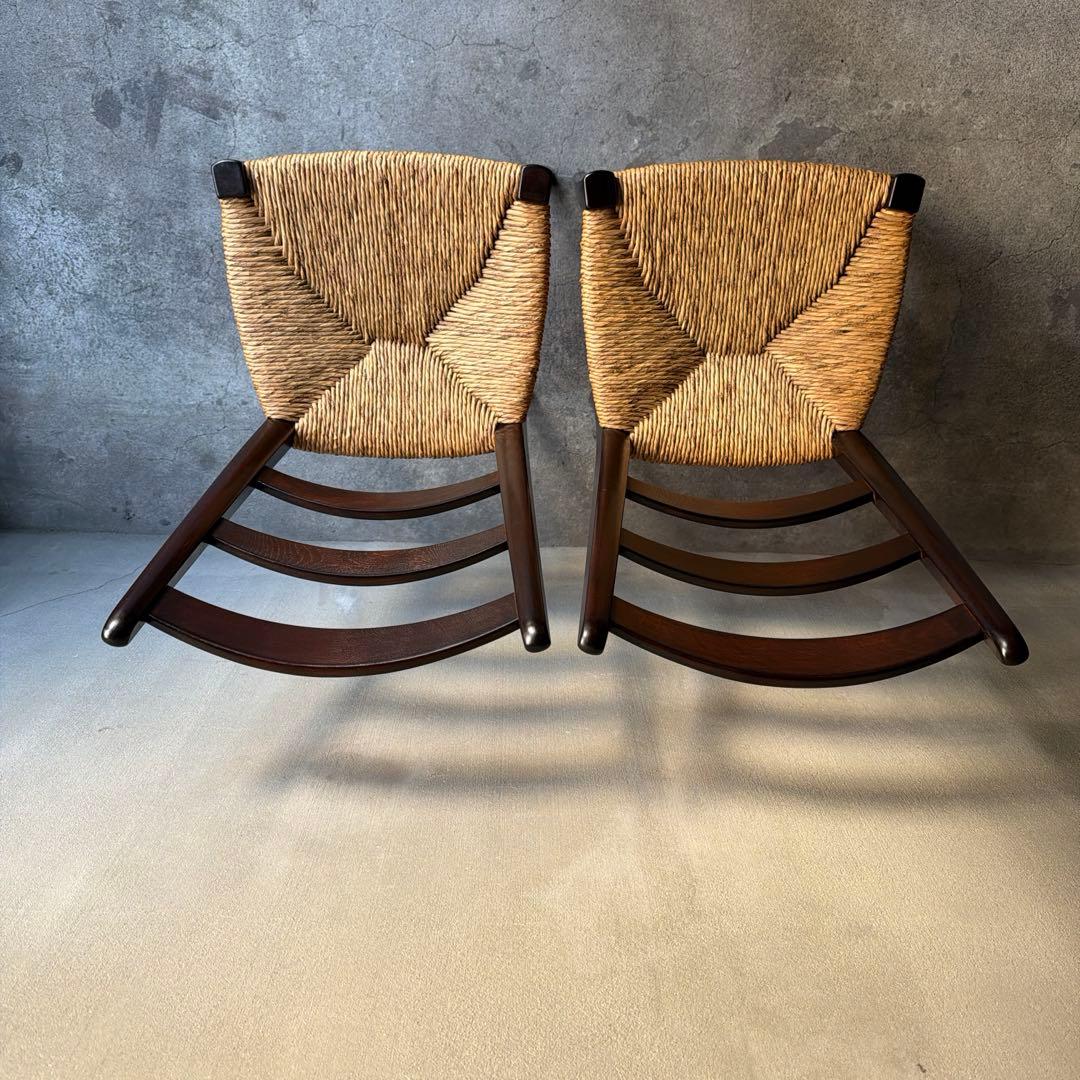 極美品　松本民芸松本民芸家具　SE型ラッシチェア　2脚セット