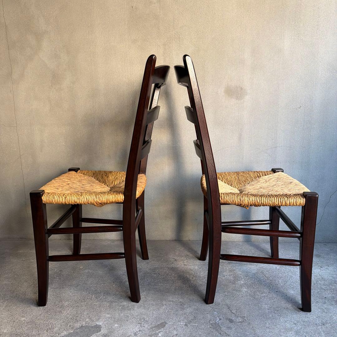 極美品　松本民芸松本民芸家具　SE型ラッシチェア　2脚セット