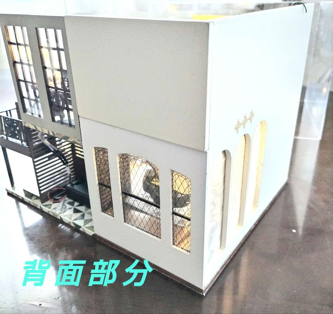 *完成品*ドールハウス レトロモダン 2階建 大正ロマン 防塵ケース カバー付き