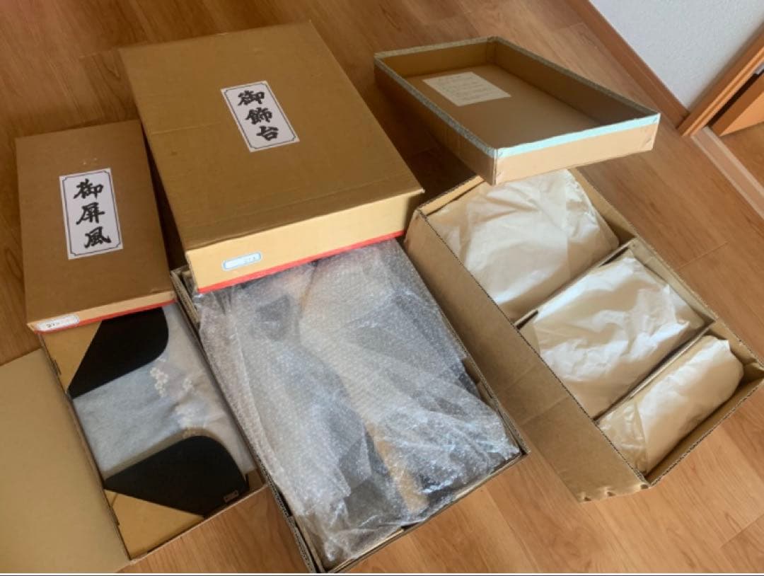 江戸木目込み高級雛人形★八千代雅5人揃 ★祥玉作★掃除グッズ付き★定価15万