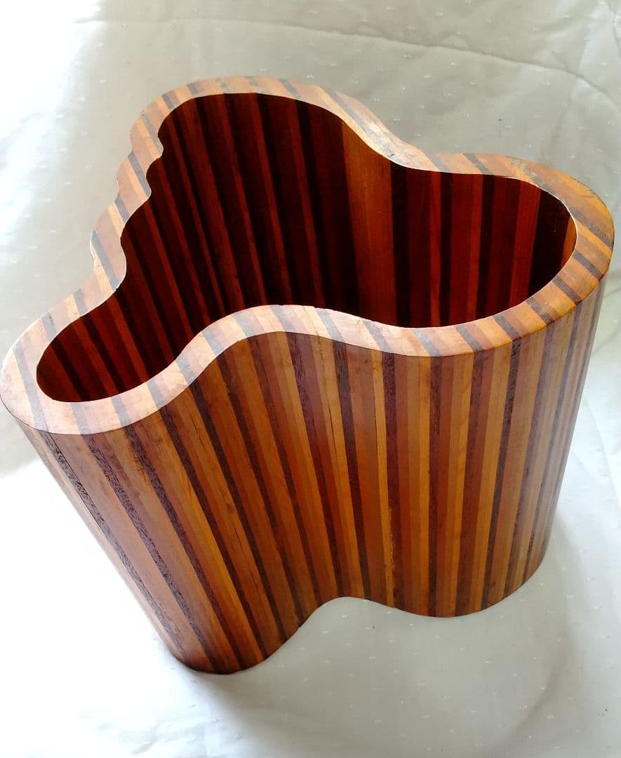 オリジナルアート花器　ー寄木細工ー