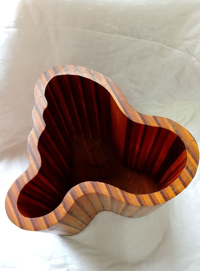 オリジナルアート花器　ー寄木細工ー