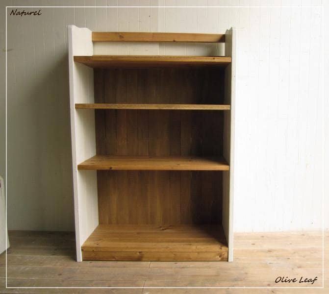 サイズ、デザインオーダー可！●４段ローラック●無垢材シャビーブラウン●受注製作