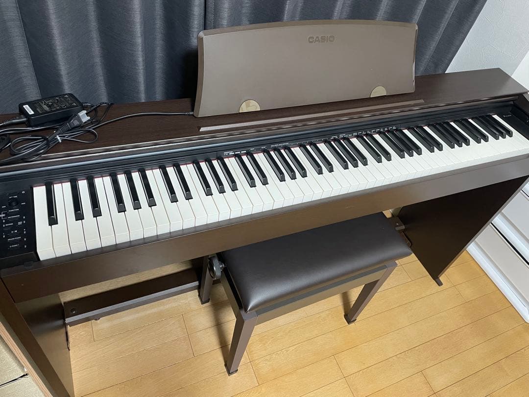 CASIO PX-770 ブラウン　ピアノイス　椅子