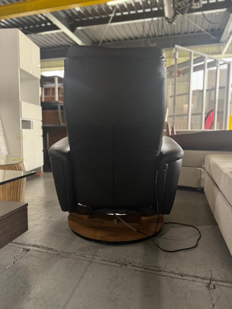 リクライニング電動座椅子 黒 s1057