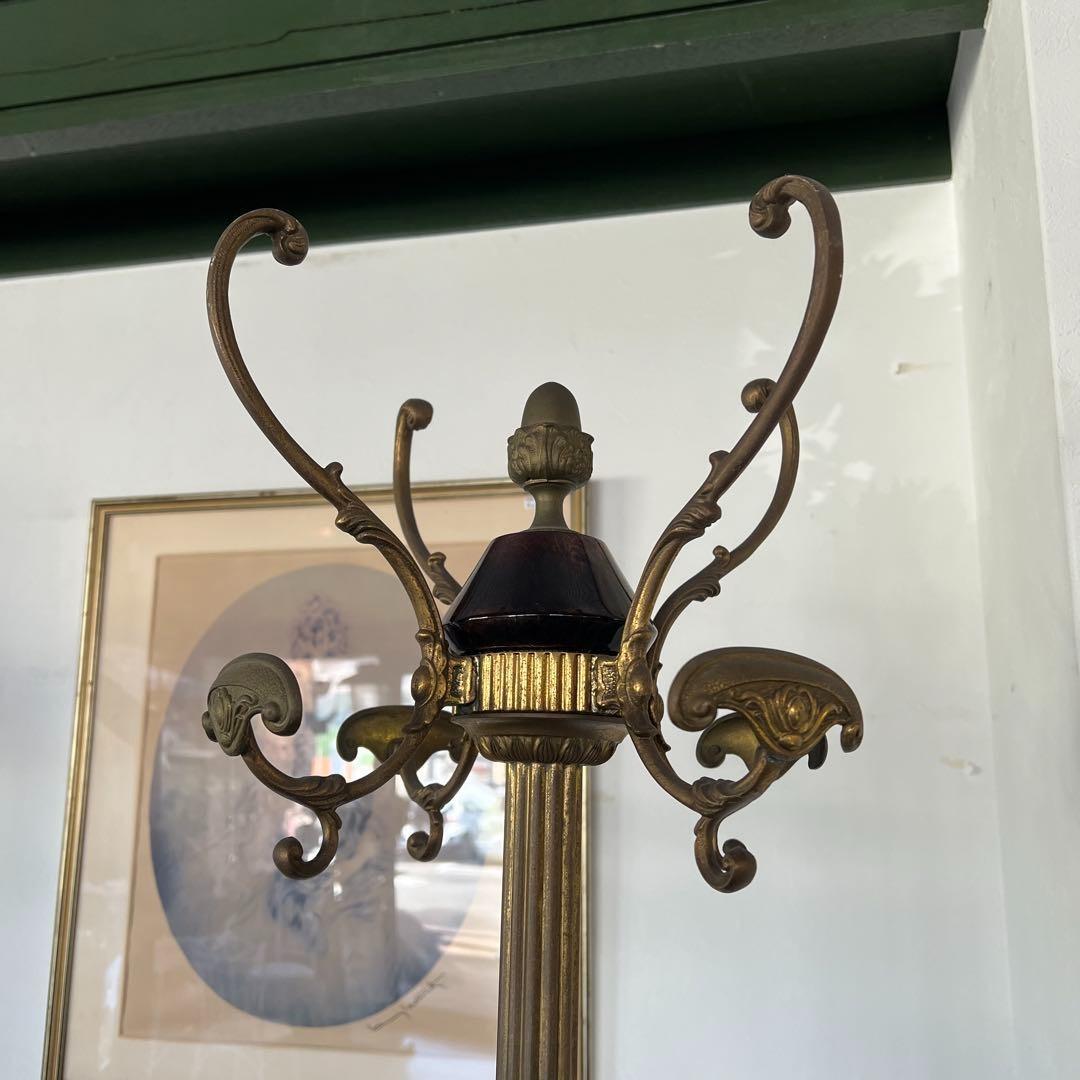 k065r119 アンティーク調コートハンガー/ポールハンガー 帽子掛け 回転