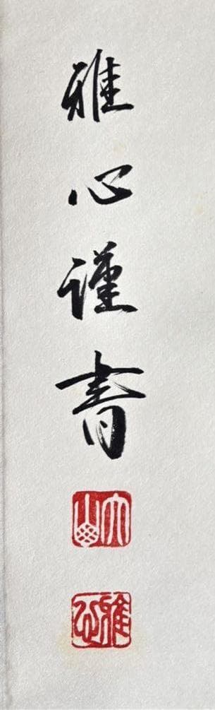 【真作保証】掛軸 渡辺雅心『南無釈迦牟尼佛』仏書 紙本 肉筆 共箱付 掛け軸