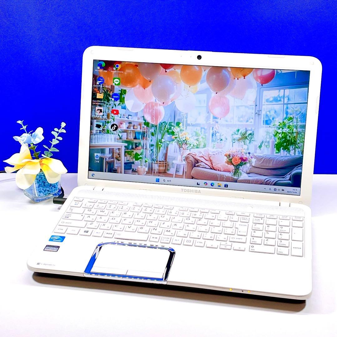 YouTube最適❣️快速SSD✨Windows11 東芝ノートパソコンカメラ付
