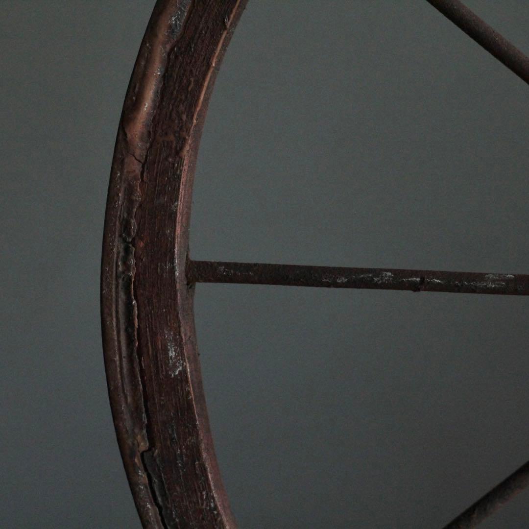 鉄と木でできた 車輪 古道具 アンティーク オブジェ