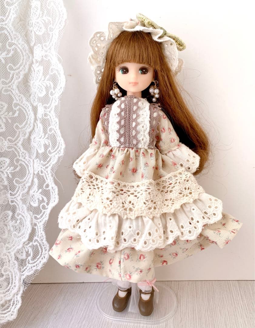 リカちゃんハンドメイド服★カントリードレス★