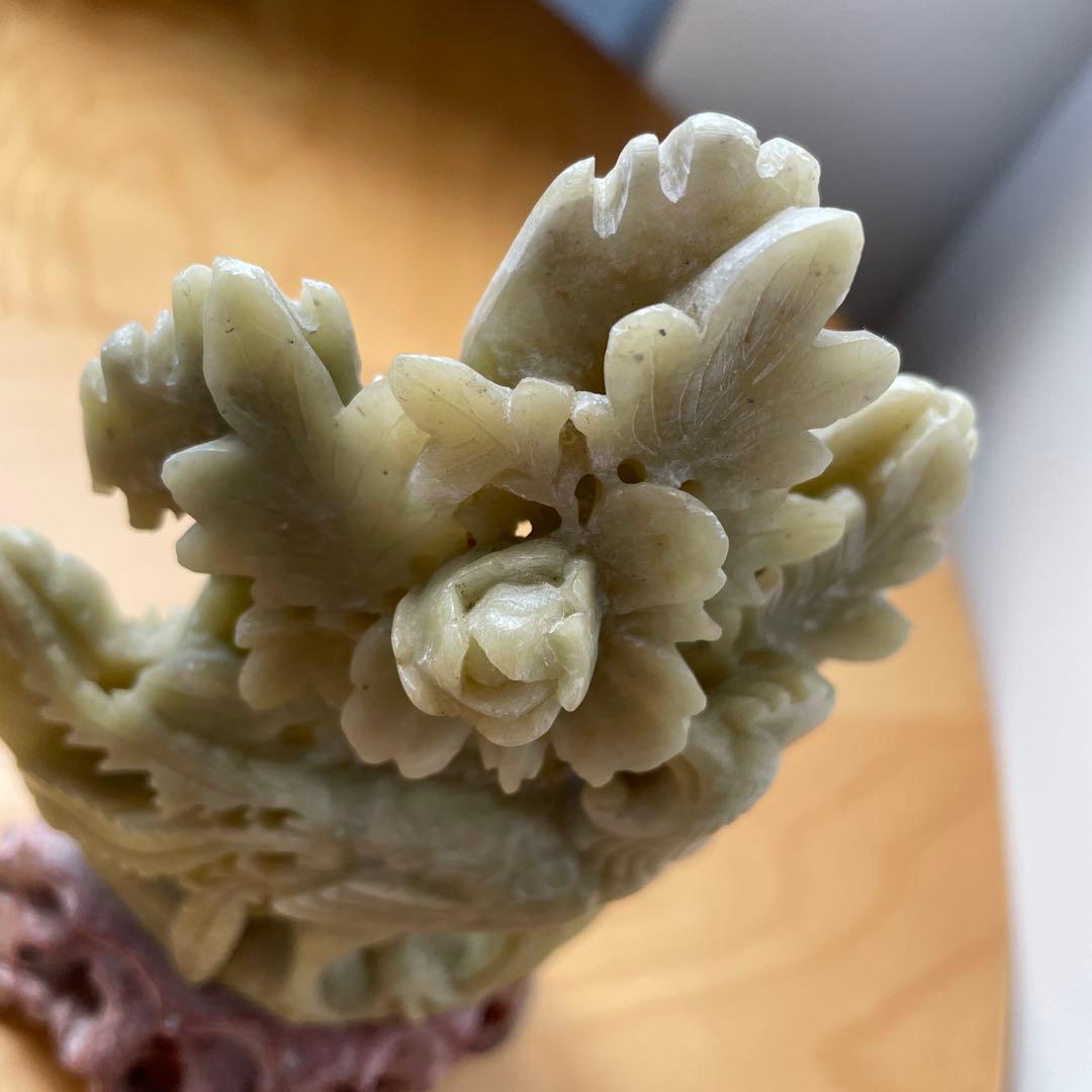 蝋石　彫刻　オブジェ　開運　骨董品