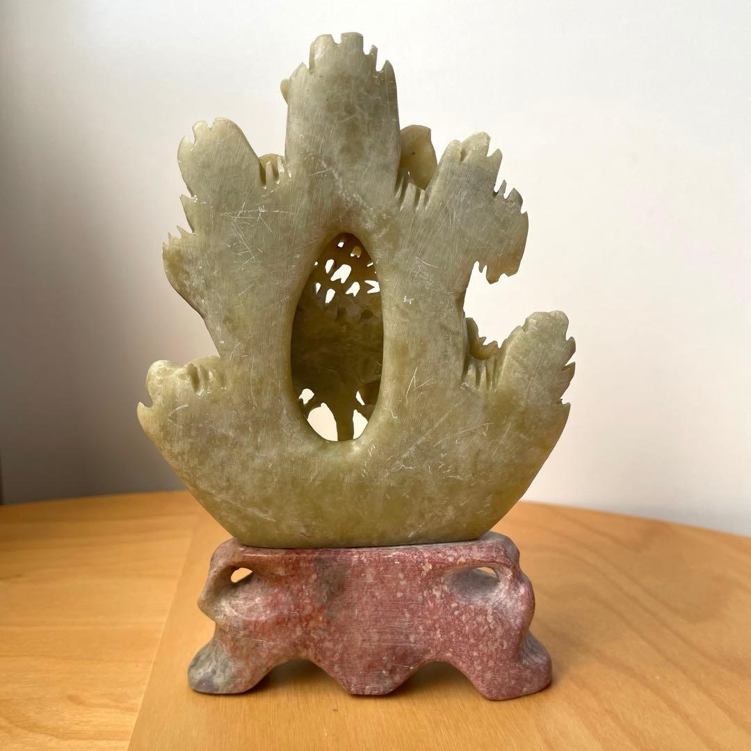 蝋石　彫刻　オブジェ　開運　骨董品