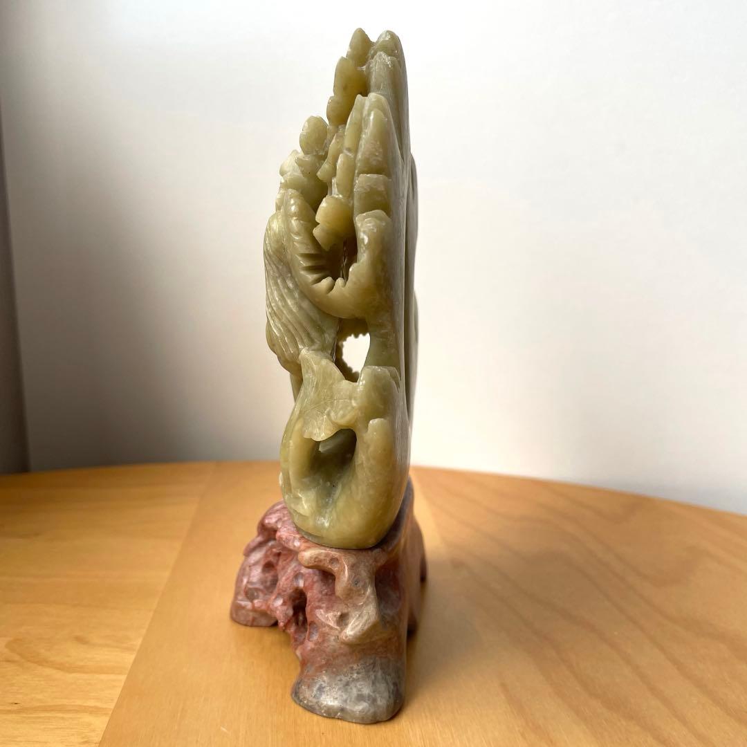 蝋石　彫刻　オブジェ　開運　骨董品