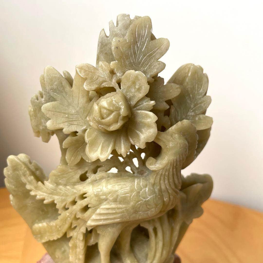 蝋石　彫刻　オブジェ　開運　骨董品