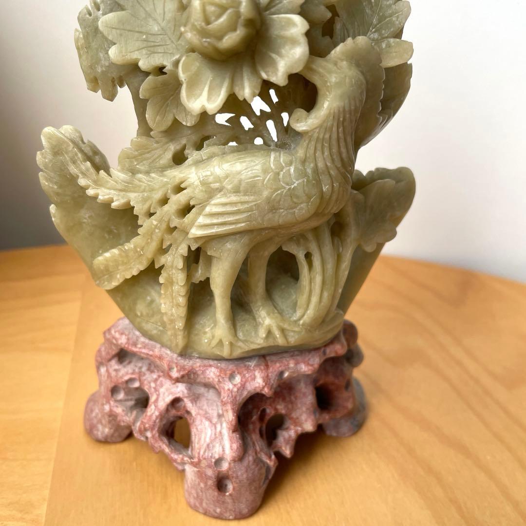 蝋石　彫刻　オブジェ　開運　骨董品