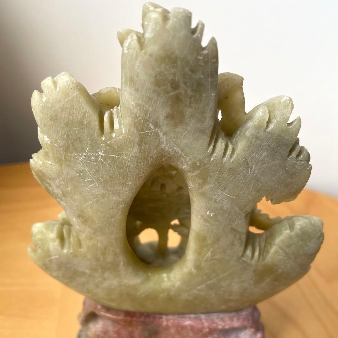 蝋石　彫刻　オブジェ　開運　骨董品