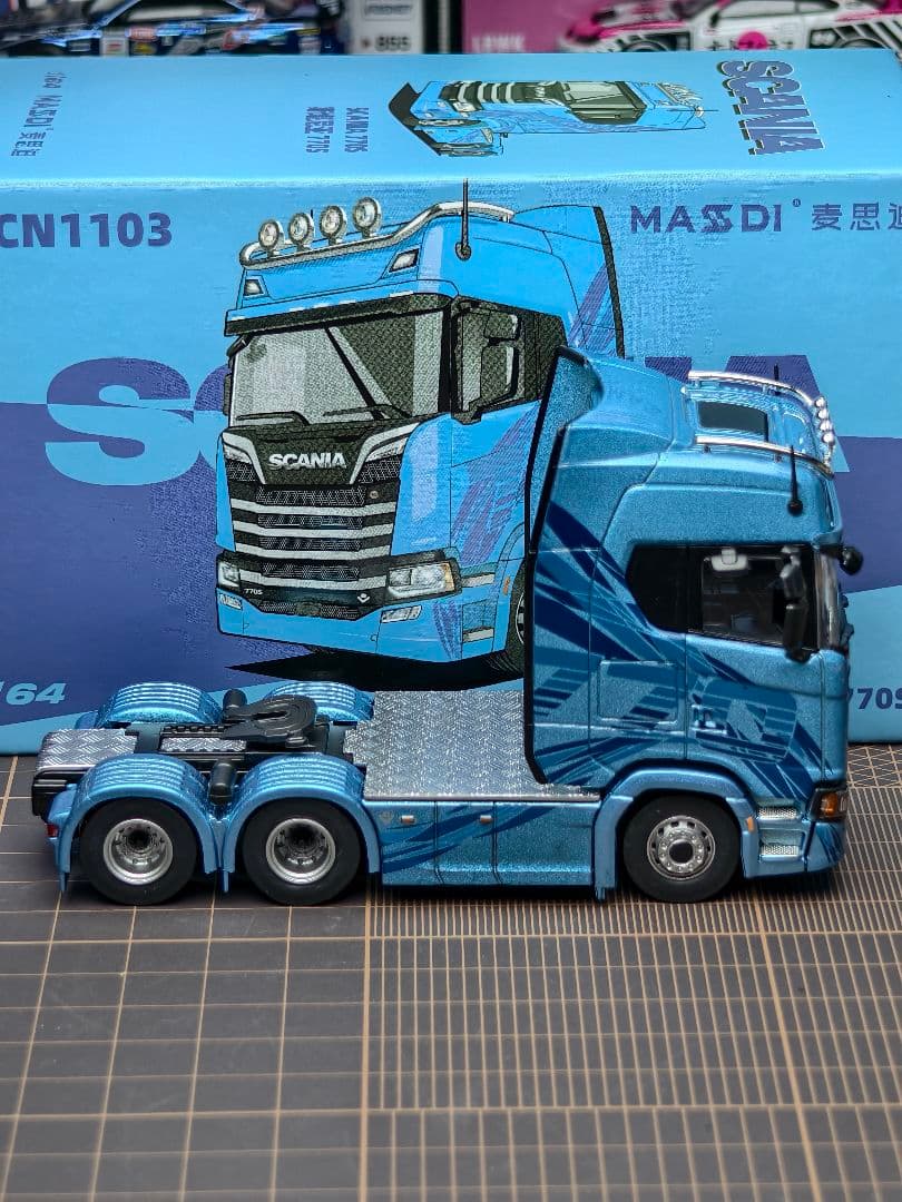 1/64 MASDI スカニア 770S トラクターヘッド 青色