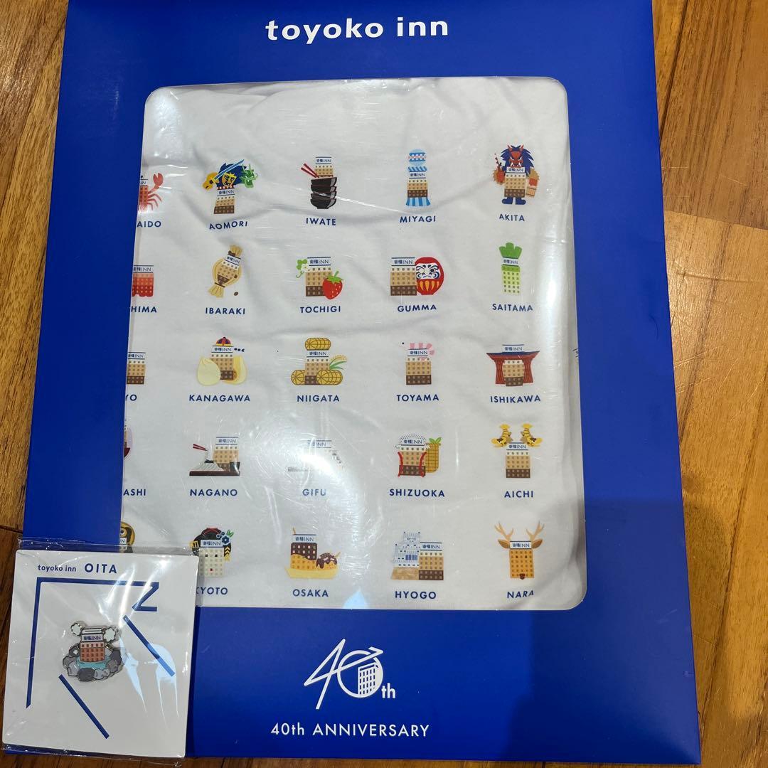 toyoko inn 40th記念Tシャツ&ピンバッジセット