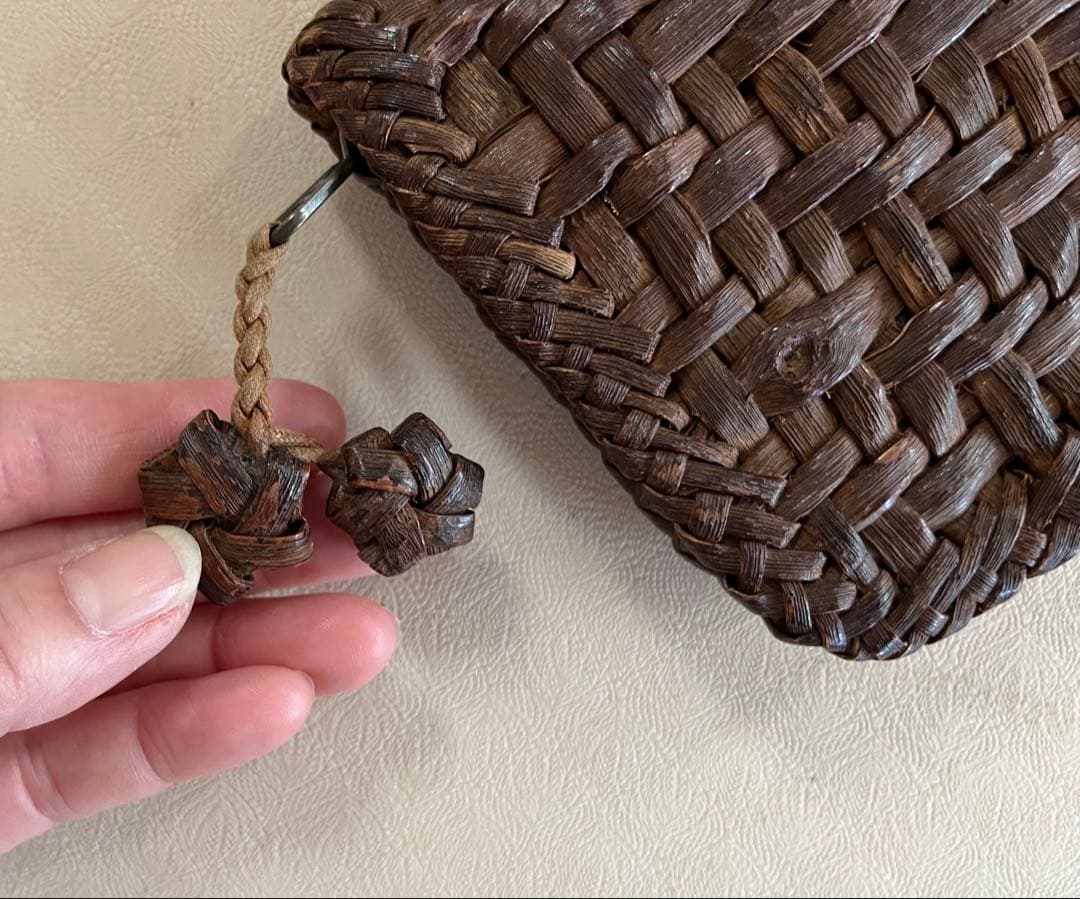 SALE◆国産 山葡萄蔓 長財布 艶有り ジャンク品 リメイク用◆