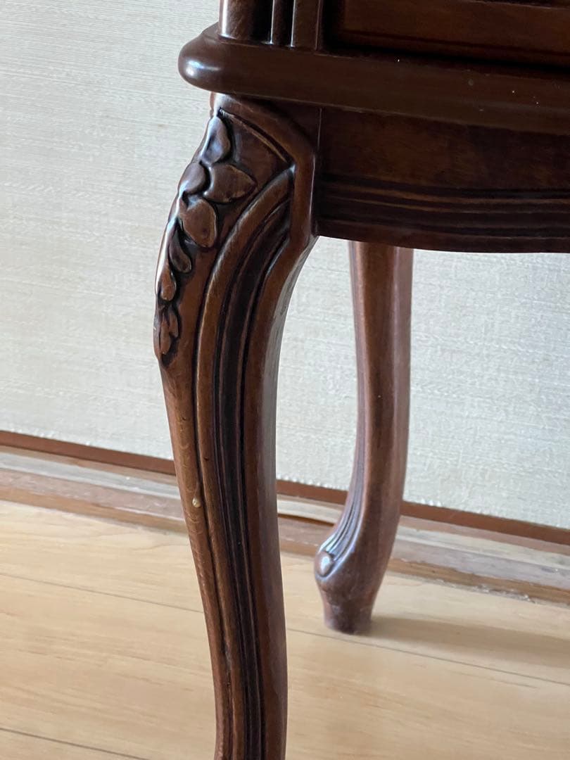 アンティーク 猫脚 2段 サイドチェスト クラシック 引き出し収納