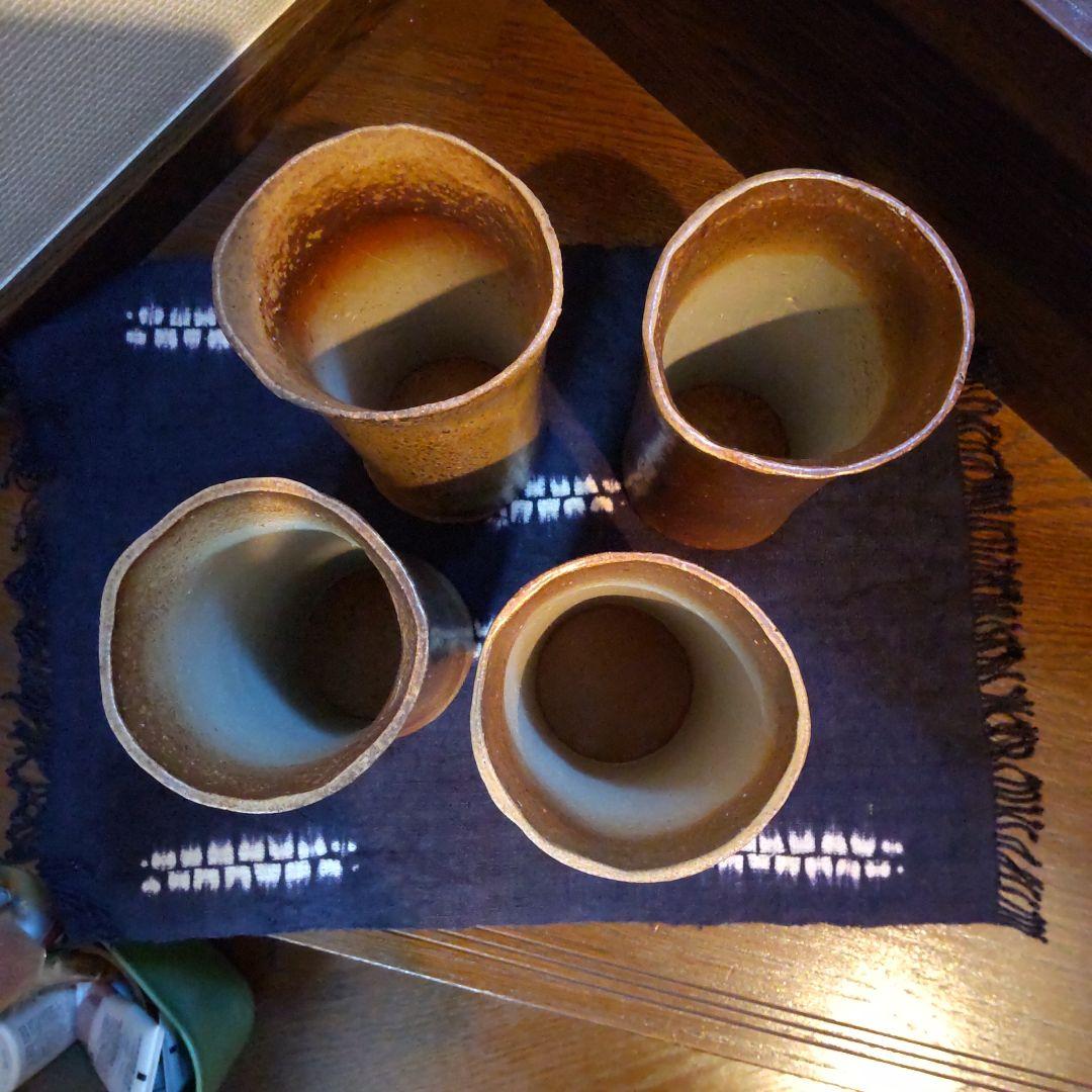 使いやすい花器 4本 備前焼 4