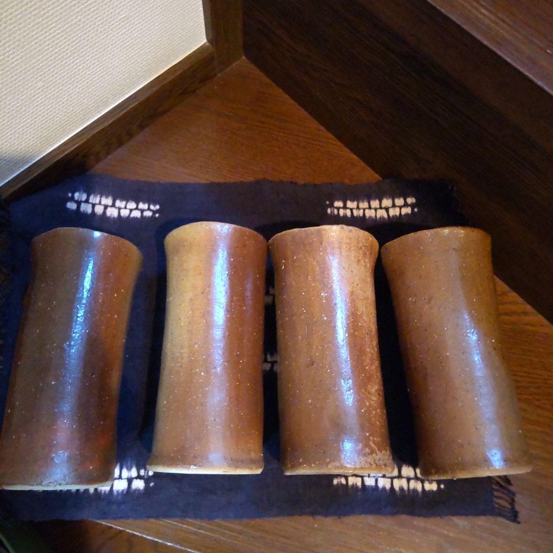 使いやすい花器 4本 備前焼 4