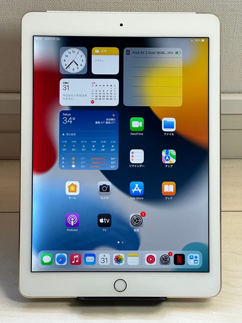 Apple iPad Air 2 ゴールド 16GB バッテリー93% セルラー