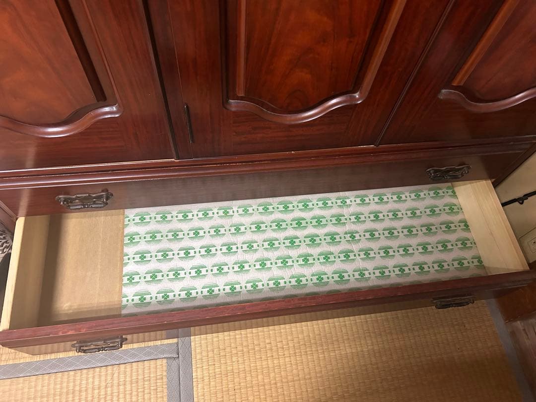 婚礼タンス 木製衣装ケース ダークブラウン