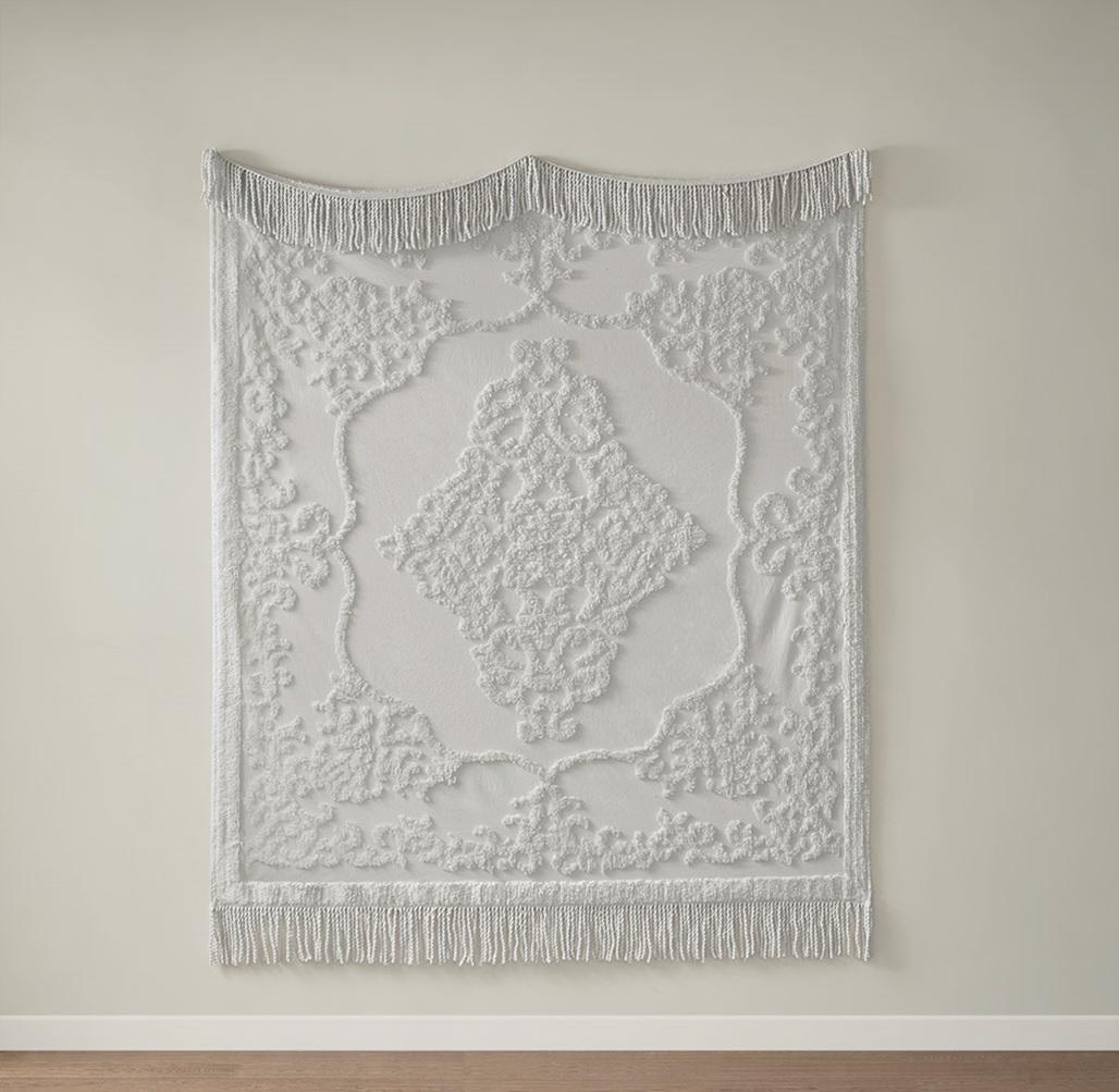 ブランケット ボヘミアンフリンジ付き - 127cm x 152cm Grey