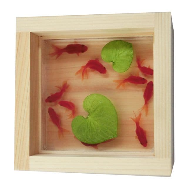 金魚 アート アクリル 琉金 プレゼント ギフト 置物 水草 水槽 ハート